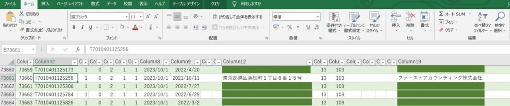 適格請求書発行事業者公表サイト、登録番号、T＋法人番号、CSV形式、ダウンロード、ファーストアカウンティング株式会社