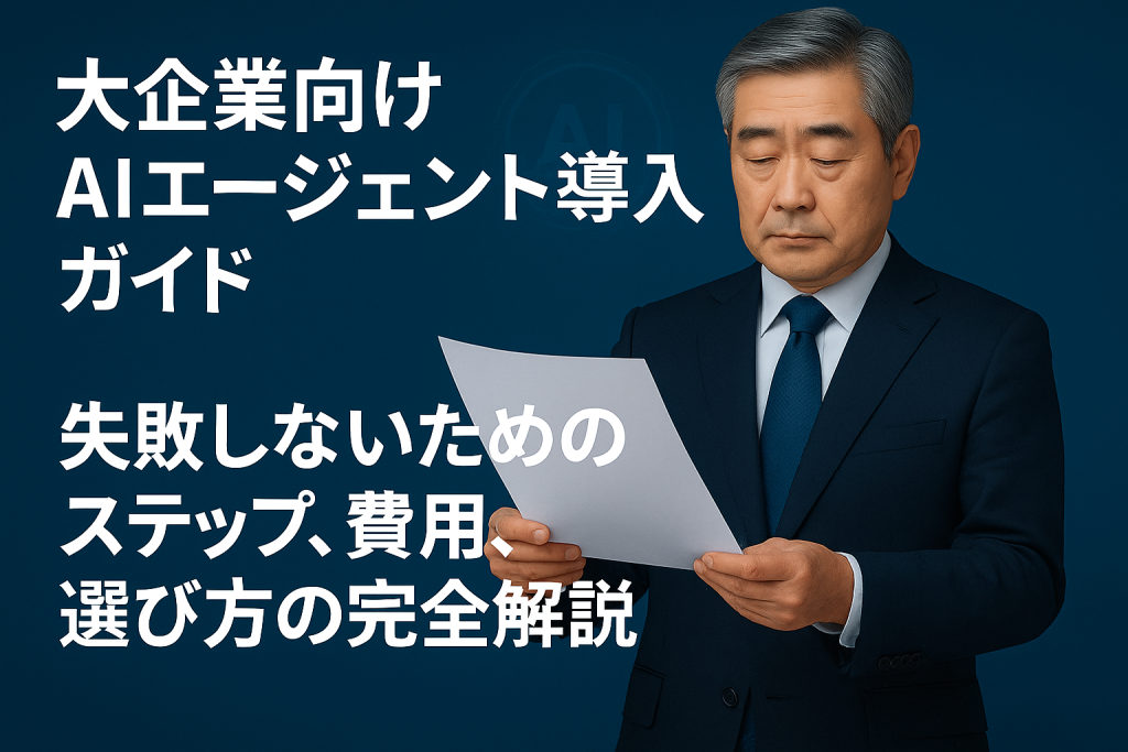 大企業向けAIエージェント導入ガイド：失敗しないためのステップ、費用、選び方の完全解説のサムネイル