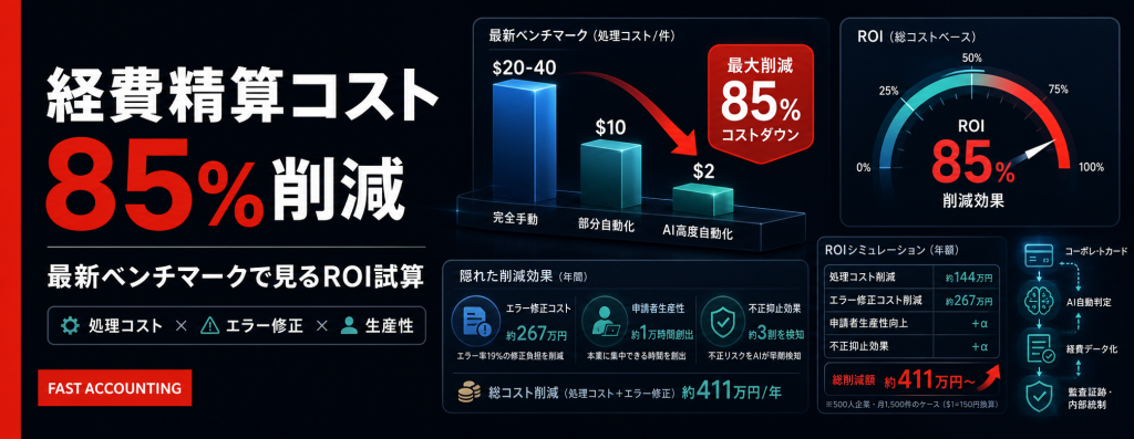 経費精算コストを85%削減——最新ベンチマークで見るROI試算のサムネイル